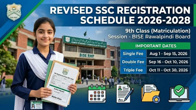 BISE Rawalpindi SSC Registration 2026