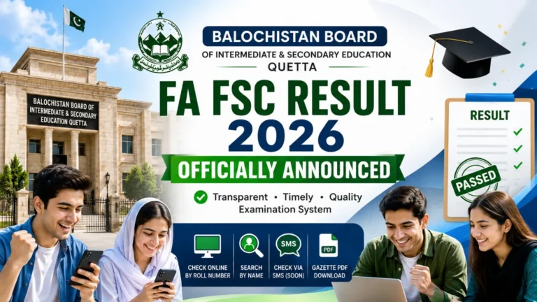 Balochistan Board FA FSC Result 2026