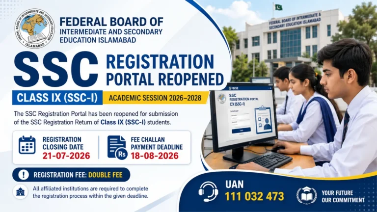 FBISE Class 9 registration 2026