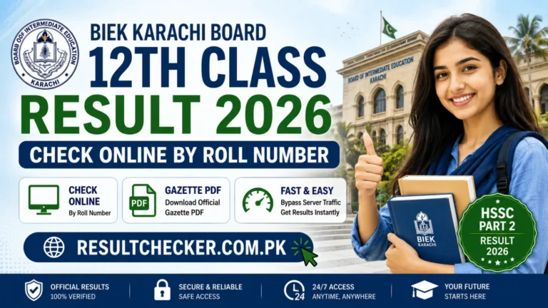 Karachi board 12th class result 2026 Announced