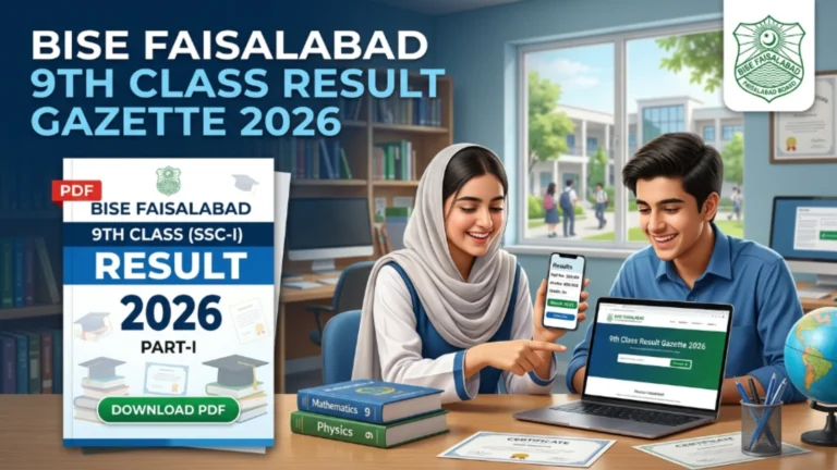 BISE Faisalabad Board 9th Class Result Gazette 2026