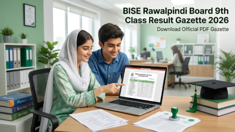 BISE Rawalpindi Board 9th Class Result Gazette 2026