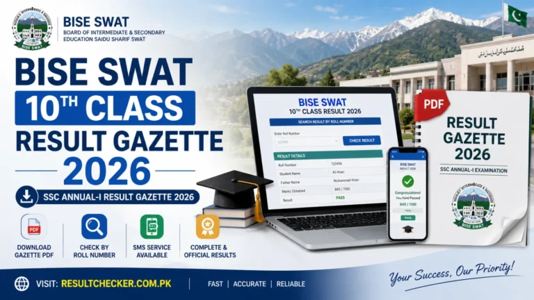 BISE Swat 10th Class Result Gazette 2026