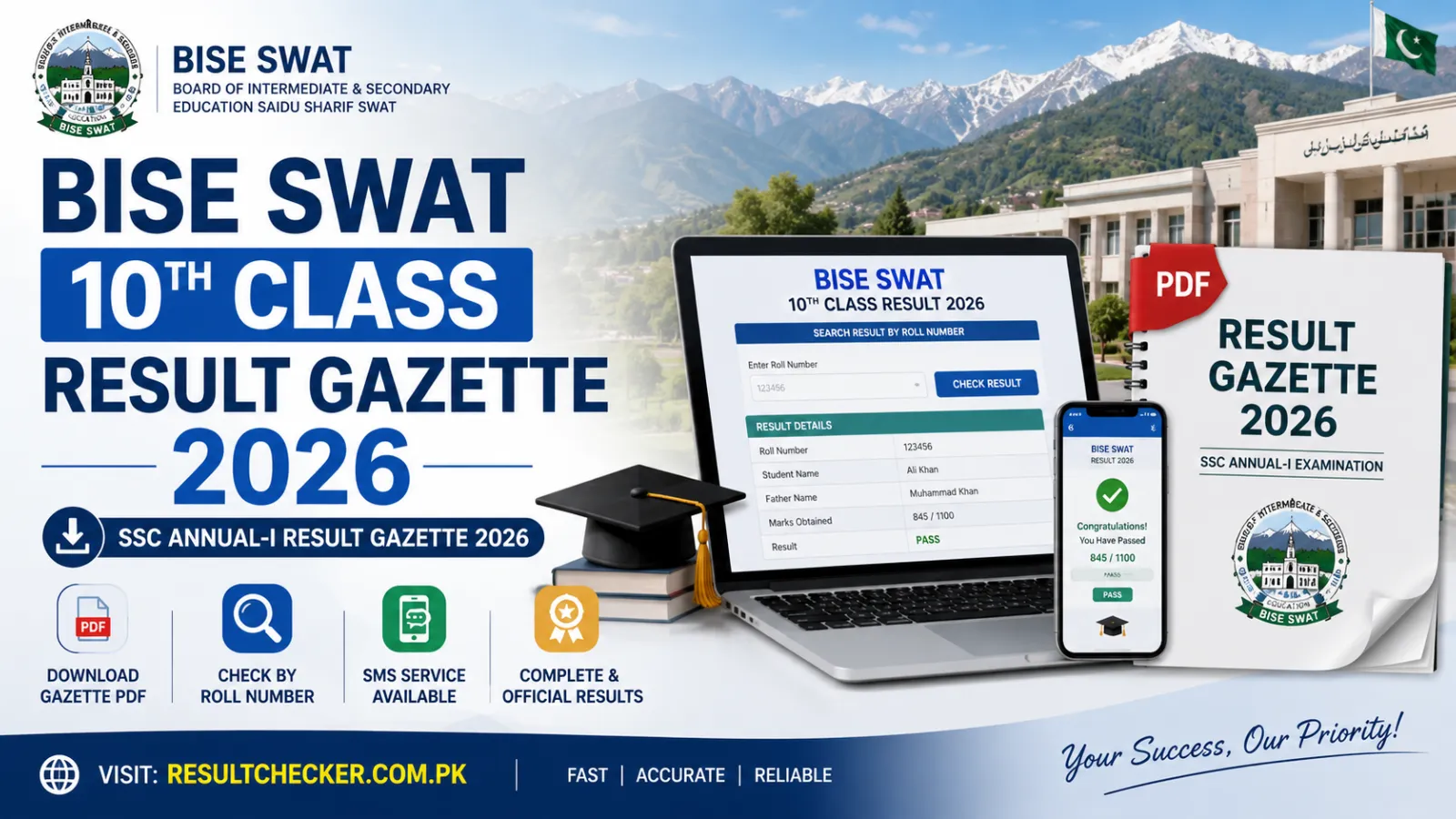 BISE Swat 10th Class Result Gazette 2026