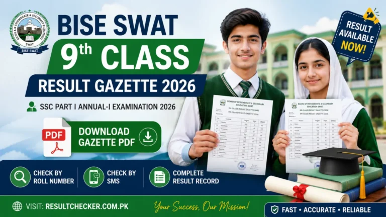 BISE Swat 9th Class Result Gazette 2026