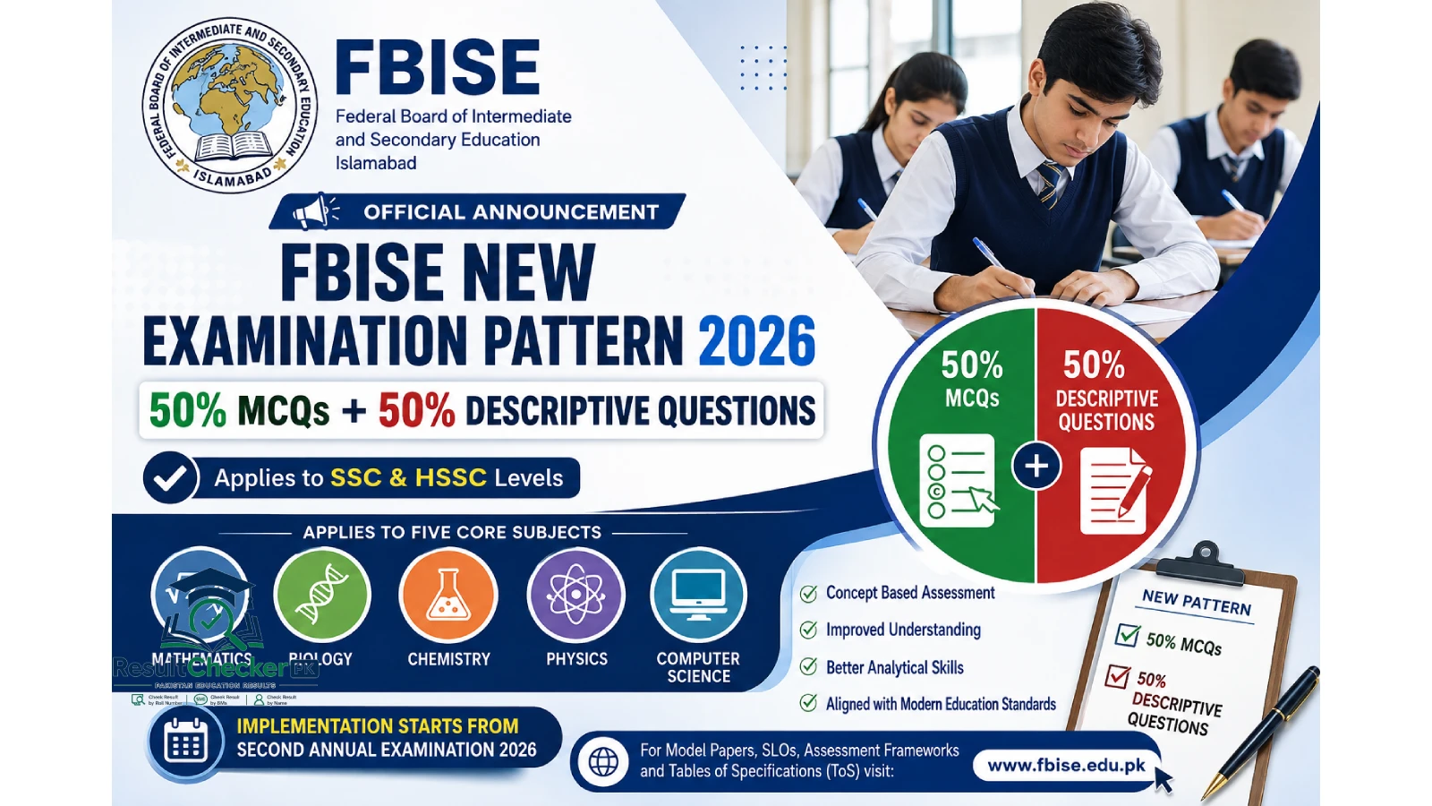 FBISE New Examination Pattern 2027